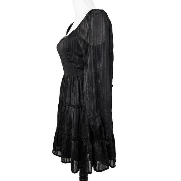 Altar'd State Black Tiered Goth Whimsigoth Mini Dress - Size M - Picture 5 of 6